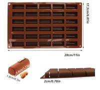 Moldes de silicona antiadherentes de 30 cavidades para barras de - Bandejas para , , pan, brownie, pan de , de queso, pudín, mantequilla, praliné y cubitos de hielo