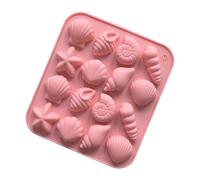 Moldes de silicona antiadherentes para hornear con 16 cavidades, estrellas de mar, chocolate, pasteles, dulces, utensilios de cocina, aptos para lavavajillas, moldes de silicona para tartas