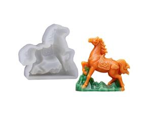 Moldes de silicona caballo valiente tropas pescado fondant molde para la decoración de pasteles Cupcake Topper caramelo polímero arcilla chocolate goma pasta