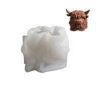 Moldes de silicona con cabeza de animal para jabón, moldes de estatua de ganado, moldes de yeso para decoración del hogar, moldes de silicona decorativos de yak