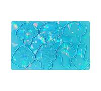 Moldes de silicona con combinación de hongos para colgar con luz, adornos de joyería, epoxi para manualidades, moldes colgantes de resina para hacer joyas