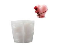 Moldes de silicona con diseño de corazón y rosas resistentes a la temperatura, fáciles de desmoldar, para resina epoxi, jabón, patrón de rosas fundidas