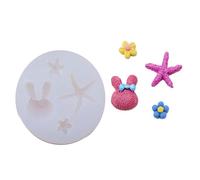 Moldes de silicona con diseño de estrellas de mar, pequeños accesorios para hacer chocolate creativo, accesorios de joyería de baño, diseño de moldes de silicona de grado alimenticio