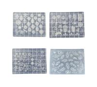 Moldes de silicona con diseño de mariposa para manicura, accesorios de decoración, reutilizables, transparentes