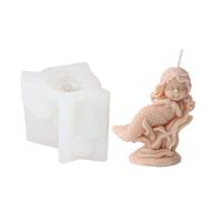 Moldes de silicona con diseño de sirenas, diseño de mujer hermosa, jabón, resina, yeso, cuerpo humano, pasteles, chocolate, decoración del hogar, moldes de silicona para resina