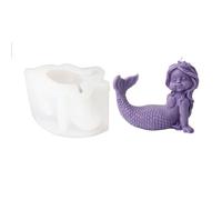 Moldes de silicona con diseño de sirenas, diseño de mujer hermosa, jabón, resina, yeso, cuerpo humano, pasteles, chocolate, decoración del hogar, moldes de silicona para resina