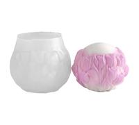 Moldes de silicona con esfera en relieve de flores para hornear para hacer resina epoxi, jabón, chocolate, decoración del hogar, molde de chocolate con flores de silicona