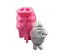 Moldes de silicona con figura de Papá Noel para decoración de yeso, resina epoxi, proyectos de manualidades, yeso, fondant, decoración de Navidad