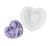 Moldes de silicona con forma de ángel para hornear, hacer azúcar, dulces, fondant, jabón, chocolates, galletas, moldes de silicona para mousse