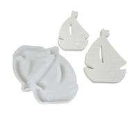 Moldes de silicona con forma de barco de vela para decoración del hogar, jabón, resina epoxi, moldes de silicona para decoración del hogar