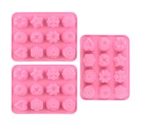 Moldes de silicona con forma de corazón y flor, fáciles de usar para cubitos de hielo, chocolate, caramelos, jabón, pasteles, pan, mousse, p