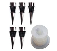 Moldes de silicona con forma de cristales, resina epoxi, tapones para botellas de vino para fundición de resina