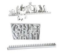 Moldes de silicona con forma de cuenta atrás, moldes de Navidad, moldes de silicona para hornear, hechos a mano, suministros de artesanía
