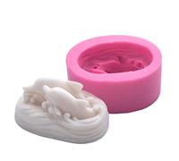 Moldes de silicona con forma de delfines hechos a mano, moldes de jabón de silicona para aceites esenciales, moldes de mousse de silicona para hornear, moldes de jabón de silicona para hacer jabón con
