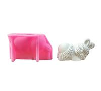 Moldes de silicona con forma de liebre, molde multiusos para pasteles de animales, para fundición de resina, jabón y postres de chocolate, molde de cera hecho a mano