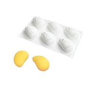 Moldes de silicona con forma de mangos 3D antiadherentes de fácil liberación para elaborar mousses, pasteles, chocolates, pasteles y helados, moldes para postres con forma de fruta