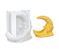 Moldes de silicona con forma de Papá Noel, moldes de silicona de Navidad para hacer portavelas de té, decoración navideña, elastómero fundido de Papá Noel