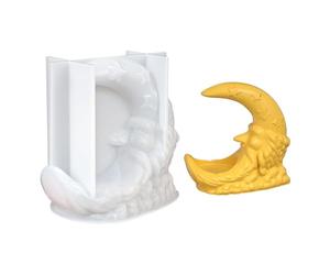 Moldes de silicona con forma de Papá Noel, moldes de silicona de Navidad para hacer portavelas de té, decoración navideña, elastómero fundido de Papá Noel
