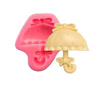 Moldes de silicona con forma de paraguas para manualidades, pasteles, fondant, galletas, jabón, azúcar, pudín, chocolate, caramelos duros, postres, decoración de velas