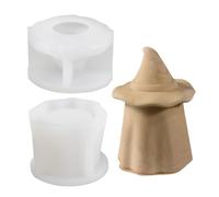 Moldes de silicona con forma de sombrero de bruja para soporte único y creación de cajas de baratijas, moldes suaves fáciles de desmoldar, moldes de silicona flexibles