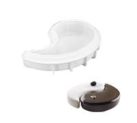 Moldes de silicona con forma de YIN YANG para fondant, moldes para hacer fondant, utensilios hechos a mano, herramientas de fabricación de caramelos, moldes de silicona para bandeja de resina epoxi