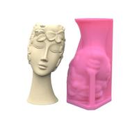 Moldes de silicona con forma humana para plantas y suculentas, macetas de resina epoxi, figuras de jardín, silicona para exteriores