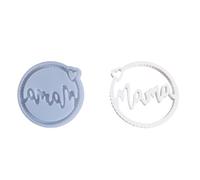 Moldes de silicona con letras MAM para colgar en resina epoxi, jabón, día de la madre, decoración del hogar, silicona