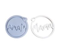 Moldes de silicona con letras MAM para colgar en resina epoxi, jabón, día de la madre, decoración del hogar, silicona