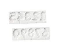 Moldes de silicona con números de globo, herramienta para hornear, mousses, decoración de pasteles, moldes para hacer chocolate, caramelos, jabón, chocolate, molde antiadherente, herramienta de