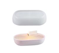 Moldes de silicona con rayas redondas para manualidades de soportes de hormigón y jarrones de flores, macetas reutilizables y recipientes artísticos