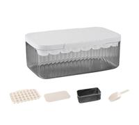 Moldes de silicona con tapa, bandeja de cubitos de hielo tipo prensa para una fácil liberación, a prueba de fugas y lavavajillas, ideal para infusión de frutas o hielo de cóctel, diseño compacto