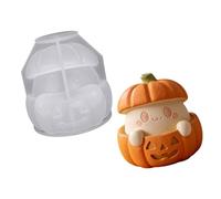 Moldes de silicona creativos de calabaza fantasmal, silicona de grado alimenticio para hacer jabón, decoración de Halloween y resina, manifestación de manualidades, molde vegetal