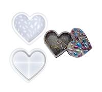 Moldes de silicona creativos en forma de corazón para portavasos y cajas para decoración del hogar y festival de regalo en forma de corazón