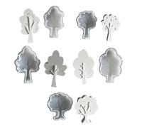Moldes de silicona creativos para velas de cera de soja y jabón para hacer moldes de artesanía portátiles con 5 construcciones de árboles moldes de silicona flexibles