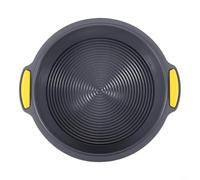 Moldes de silicona de 10 pulgadas para hornear pasteles de capas irresistibles, postres y más, antiadherentes y de fácil mantenimiento (amarillo)