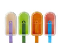 Moldes de silicona de alimenticio - 4 moldes con fácil extracción, práctico recipiente para congelar postres de yogur, crema y cubitos