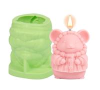 Moldes De Silicona De Animales, Forma De Vela Del Zodíaco Chino, Linda Forma De De Resina 3D, Diseño Artesanal Flexible Y Duradero, Función De Liberación Fácil, Suministros De Arte Profesionale