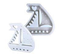 Moldes de silicona de barco de vela para hacer dinero de resina epoxi para manualidades