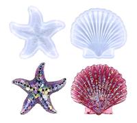 Moldes de silicona de concha de estrella de mar 3D molde de resina de animales marinos molde de epoxi para manualidades molde de fundición para regalo decoración del hogar y la oficina