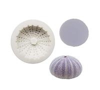 Moldes de silicona de conchas de erizos de mar, vida marina, fondant, moldes de decoración de chocolate, pasta de goma, pasteles, decoración de pasteles, silicona, impresión