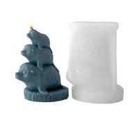 Moldes de silicona de criaturas de dibujos animados: juego de moldes tridimensionales reutilizables, estructura elástica suave, estructura de desmoldeo suave, material duradero, resistente a altas