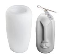 Moldes de silicona de estatua de cara humana para resinas epoxi, moldes de silicona de cara humana para decoración del hogar, resinas de escultura artística
