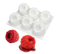 Moldes de silicona de forma de frambuesa hornear para pastel de mousse, moldes de hornear 3D molde de postre para pastel de chocolate pastel de jelea