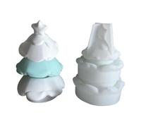 Moldes De Silicona De Frasco De Navidad: Jarra De Almacenamiento De Resina Y De Caja De Luz De Té | Moldes Festivos De La Caja De Árboles De Navidad Para Fundición De Resina, Concreto, Yeso Y Man