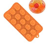 Moldes de silicona de Halloween para chocolate, moldes de silicona para Halloween, 15 unidades, aptos para alimentos, para cubitos de hielo, galletas, decoración para fondant, de goma