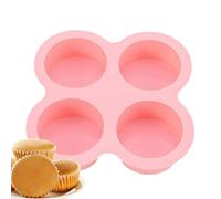 Moldes de silicona de mousse de 4 cavidades resistentes al | Molde francés para preparar postres para helados, brownie, pudín fino, trufas, color rosa