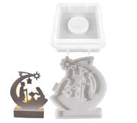 Moldes de silicona de Navidad, molde de belén de fácil liberación, molde de vela suave antiadherente para actividades de manualidades familiares, celebraciones, decoración de