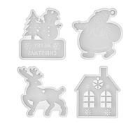 Moldes de Silicona de Navidad,Moldes colgantes para adornos navideños - Antiadherente Decoración del hogar para bodas, fiestas de Halloween Año Nuevo | Para yeso Arga Fondant Fiestas Cumpleaños
