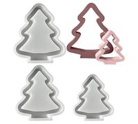 Moldes De Silicona De Navidad Para Resina - Moldes Epoxi Árbol Para Fundición De Resina,3 Piezas Herramientas Artesanía Para Cera Epoxi Vela Arte Decoración Familiar