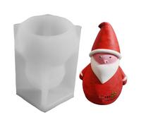 Moldes de silicona de Navidad para velas, molde 3D de Papá Noel, moldes antiadherentes para velas de Navidad, para vacaciones, hogar, escritorio, Halloween, fundición de jabón